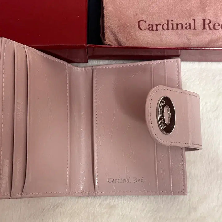 [BUNJANG] Cardinal Red Mute Pink Card Wallet / 카디널레드 월렛 뮤트핑크 카드지갑