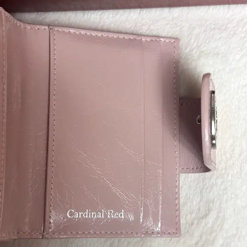 [BUNJANG] Cardinal Red Mute Pink Card Wallet / 카디널레드 월렛 뮤트핑크 카드지갑