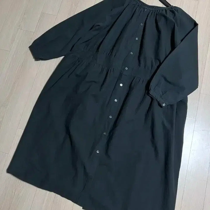 [BUNJANG] Unknown Cotton Long Dress Cardigan / 언노운 셔츠형 코튼 면 롱 원피스 오버 박시 루즈핏 빅사이즈 가디건 로브