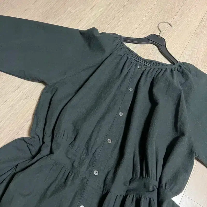 [BUNJANG] Unknown Cotton Long Dress Cardigan / 언노운 셔츠형 코튼 면 롱 원피스 오버 박시 루즈핏 빅사이즈 가디건 로브