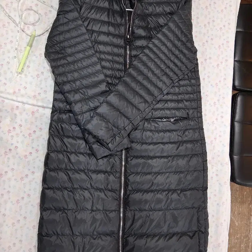 [BUNJANG] E.X.S Black Lightweight Long Padded Coat / 블랙 롱패딩 코트초경량E.X.S