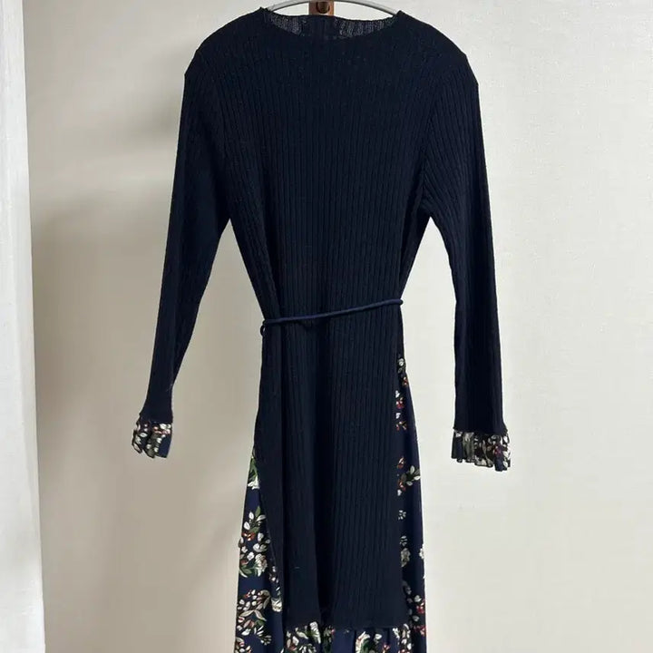 [BUNJANG] LAP Floral Pattern Long Knit Dress / LAP 플라워 니트 롱 원피스