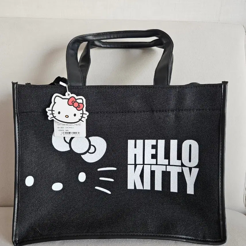 [SOLD OUT] 헬로키티 블랙 도트백 파우치 세트