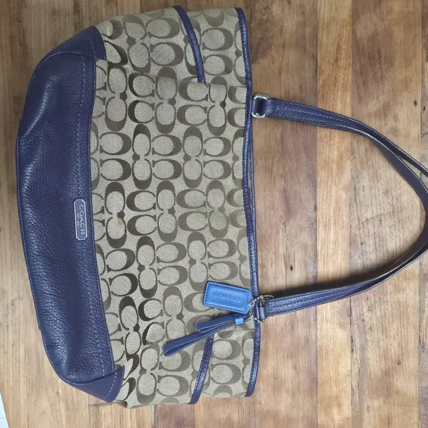 [BUNJANG] Coach Signature Shoulder Bag - Navy / 코치 시그니처 숄더백 네이비