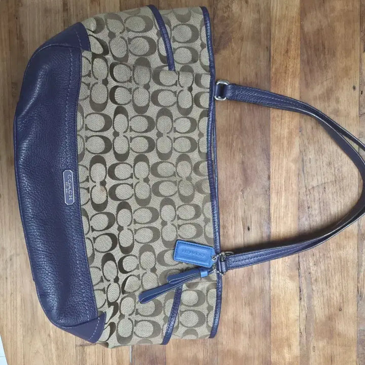 [BUNJANG] Coach Signature Shoulder Bag - Navy / 코치 시그니처 숄더백 네이비