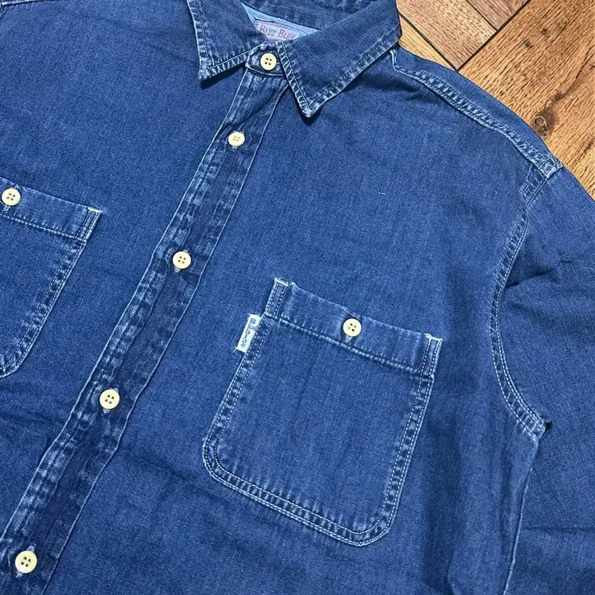 [BUNJANG] Blue Blue Japan Indigo Denim Shirt / 블루블루 재팬 인디고 데님 셔츠