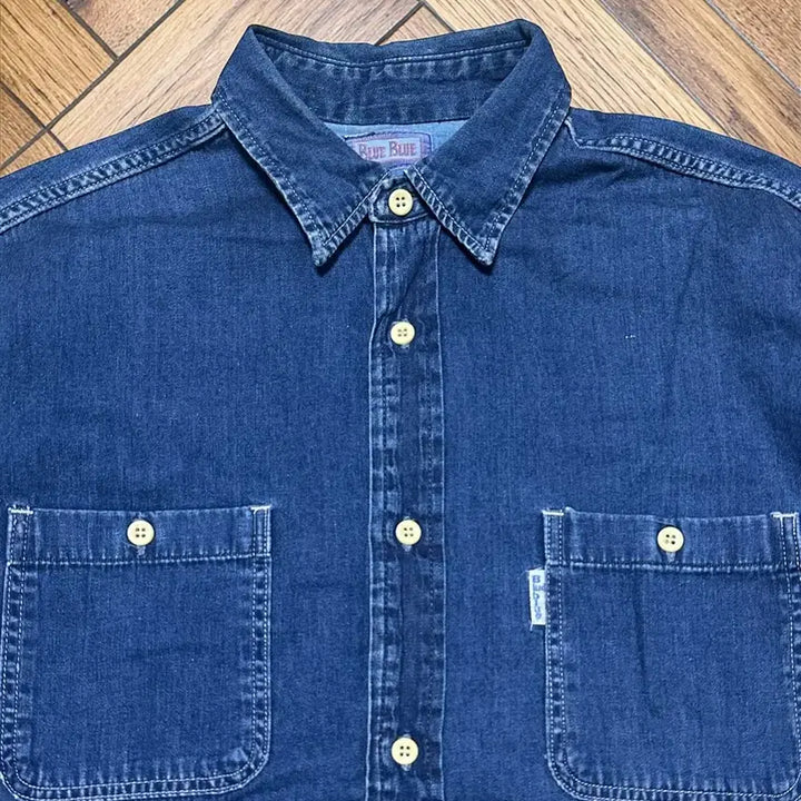 [BUNJANG] Blue Blue Japan Indigo Denim Shirt / 블루블루 재팬 인디고 데님 셔츠