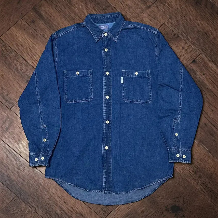 [BUNJANG] Blue Blue Japan Indigo Denim Shirt / 블루블루 재팬 인디고 데님 셔츠