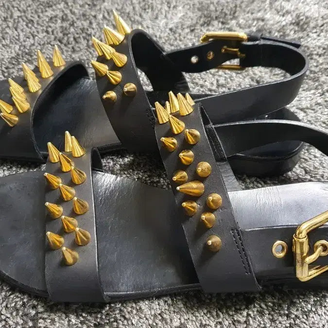 [BUNJANG] Giuseppe Zanotti Spike Flat Sandals / 주세페 자노티  스파이크 플랫 샌들