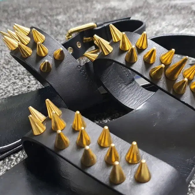 [BUNJANG] Giuseppe Zanotti Spike Flat Sandals / 주세페 자노티  스파이크 플랫 샌들
