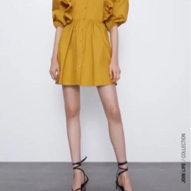 [BUNJANG] ZARA Frill Shirt Dress / (ZARA)_자라 프릴 셔츠 드레스 M