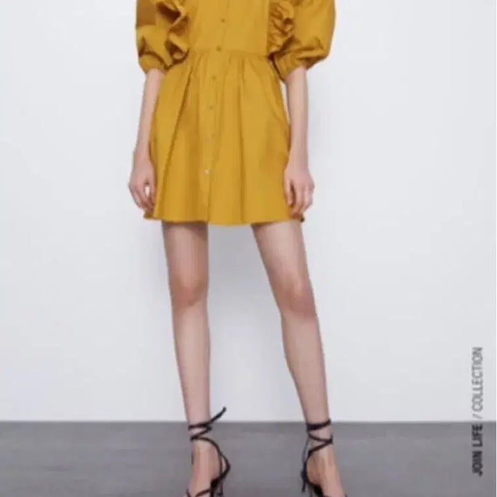 [BUNJANG] ZARA Frill Shirt Dress / (ZARA)_자라 프릴 셔츠 드레스 M