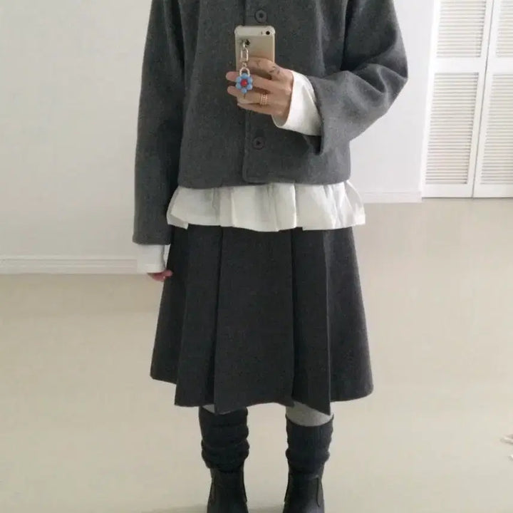 [BUNJANG] Humoo Kara Jacket and Skirt Set / 후무 카라 자켓 , 스커트