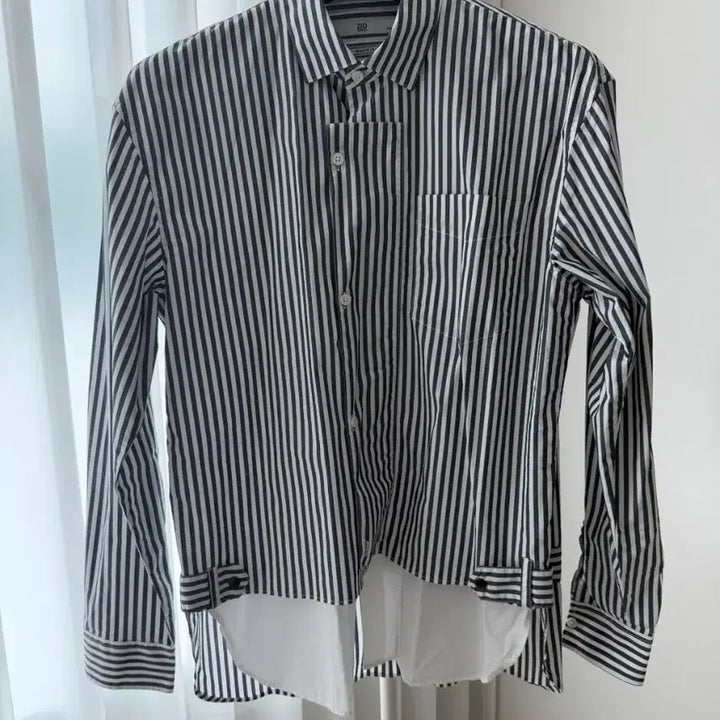 [SOLD OUT] ZIO SONGZIO 지오송지오 레이어드 언발 스트라이프 셔츠 100