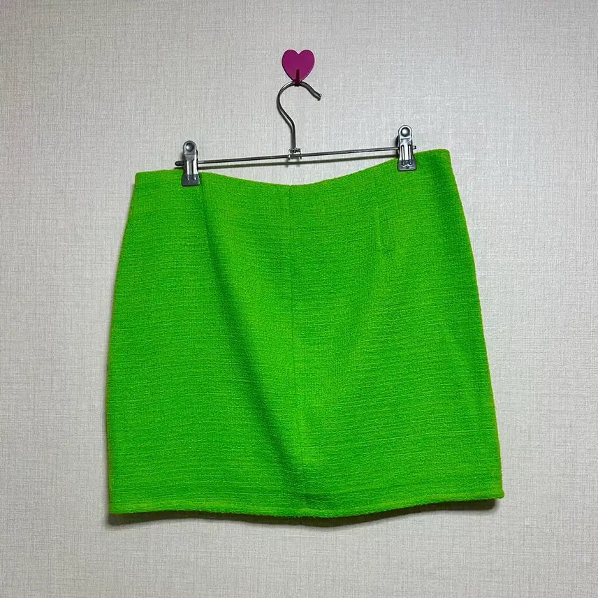 [BUNJANG] Zara Textured Skirt Neon Green M / 자라 텍스쳐 스커트 네온그린 M