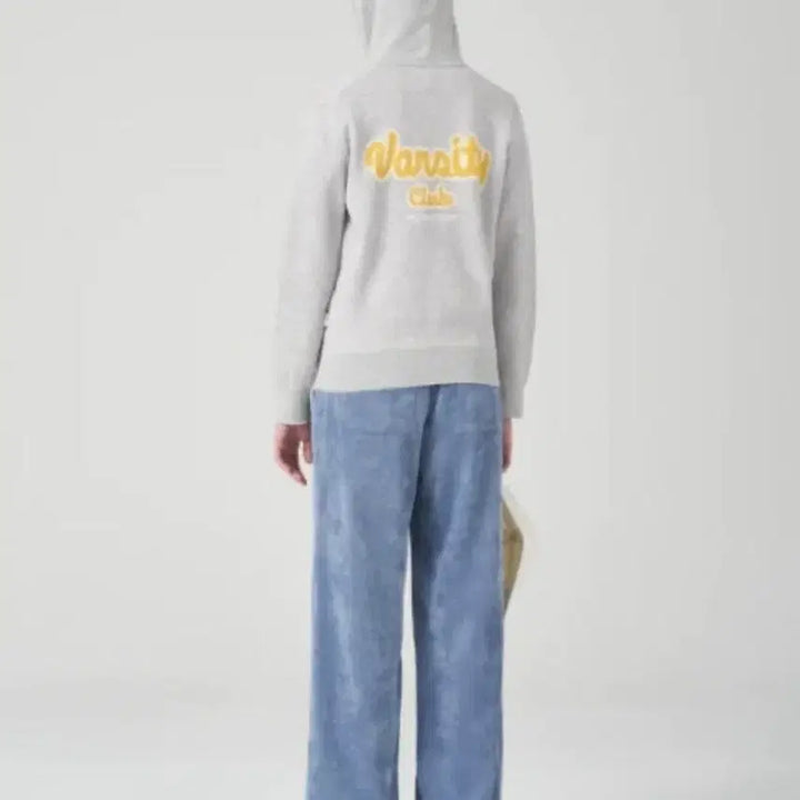 [BUNJANG] Beanpole Ladies Lettering Hooded Zip-up Cardigan Grey / 빈폴 레이디스 레터링 후드 집업 가디건 회색