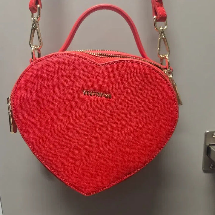 [BUNJANG] Bramosi Red Heart Bag Crossbody / 브라모시브 레드 하트백 크로스백