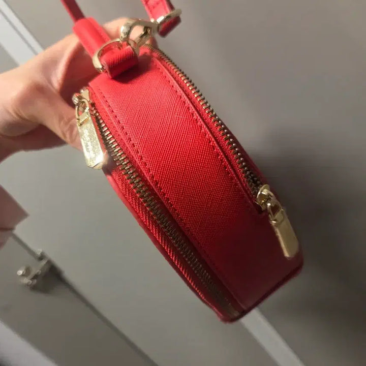 [BUNJANG] Bramosi Red Heart Bag Crossbody / 브라모시브 레드 하트백 크로스백