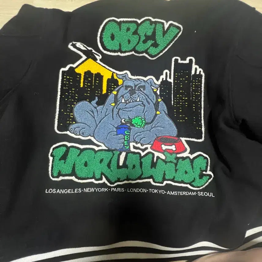 [BUNJANG] Obey Varsity Jacket L / 오베이 바시티 잠바 사이즈 l