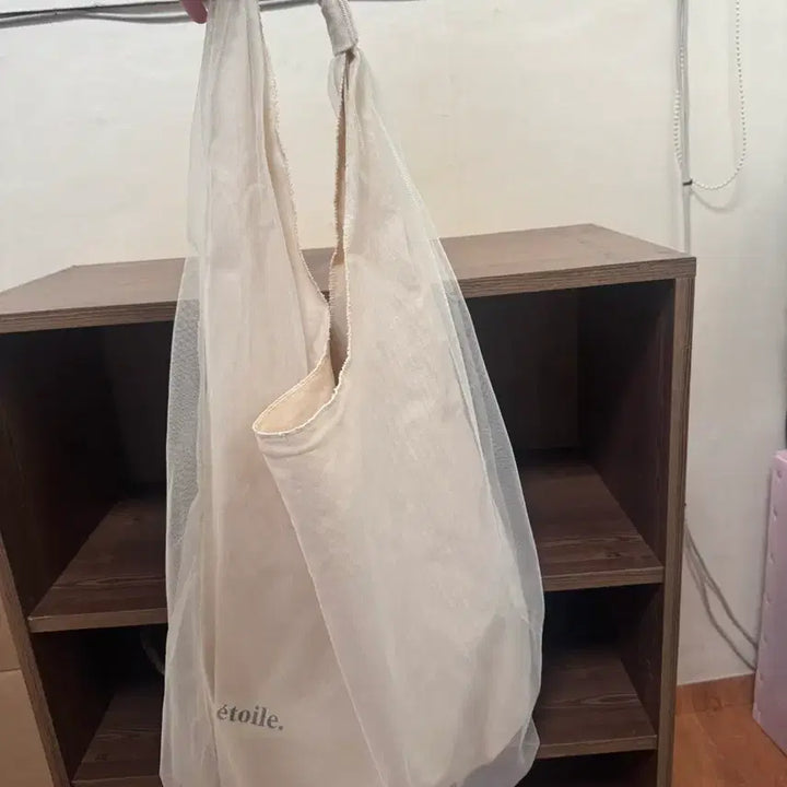 [BUNJANG] Fun From Fun Layered Mesh Shoulder Bag Ivory / 펀프롬펀 매쉬 레이어드 숄더백 에코백 아이보리 cos