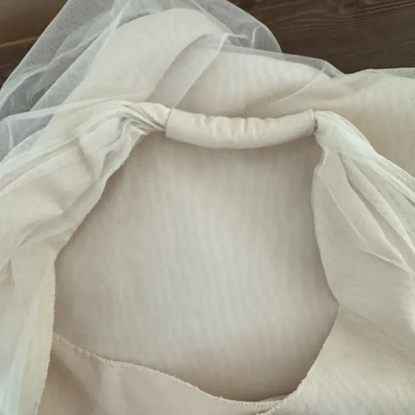 [BUNJANG] Fun From Fun Layered Mesh Shoulder Bag Ivory / 펀프롬펀 매쉬 레이어드 숄더백 에코백 아이보리 cos