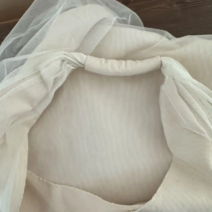 [BUNJANG] Fun From Fun Layered Mesh Shoulder Bag Ivory / 펀프롬펀 매쉬 레이어드 숄더백 에코백 아이보리 cos