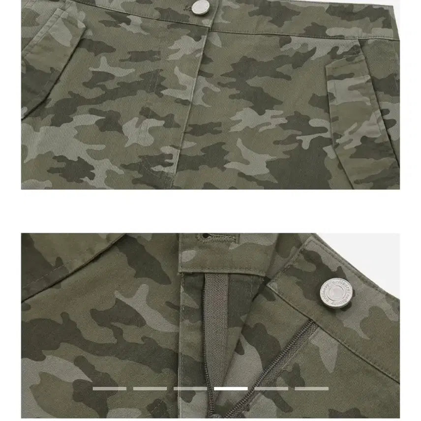 [SOLD OUT] 오디너리홀리데이 카모 카고 롱 스커트