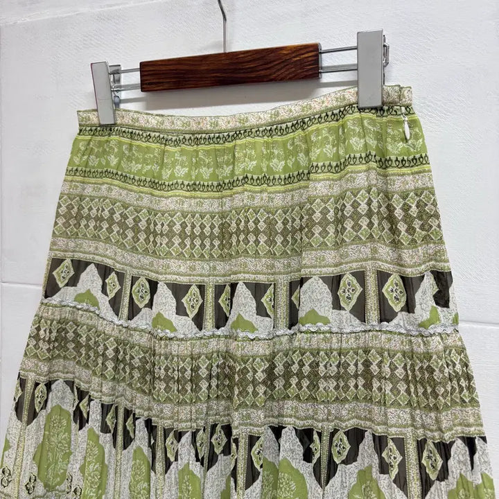 [BUNJANG] SERAPH BLANC Ethnic Ruffle Hippie Fairy Midi Skirt / SERAPH BLANC 에스닉 캉캉 히피 페어리 미디스커트 JPN