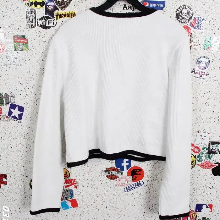 [BUNJANG] CAMINO Color Block Cardigan / 여성ONE/ 카미노 CAMINO 배색 가디건 WT 4-15