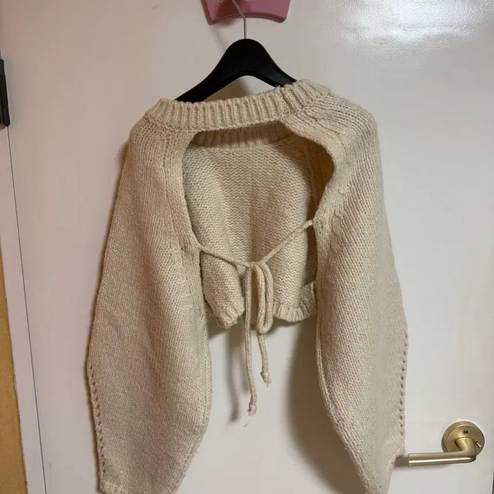[BUNJANG] Unbranded Back Open Cropped Bolero Knit / 백오픈 크롭 볼레로 니트