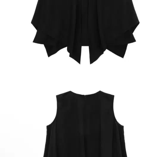 [BUNJANG] Trimingbird Soa Double Layered Dress Black / 트리밍버드 소아 더블 레이어드 원피스 블랙