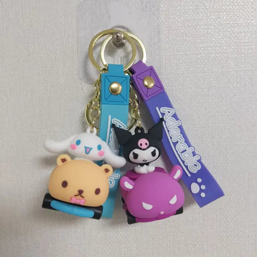 [BUNJANG] Sanrio Kuromi Cinnamoroll Keyring Set / {새상품} 산리오 쿠로미 시나모롤 키링 열쇠고리 차키고리