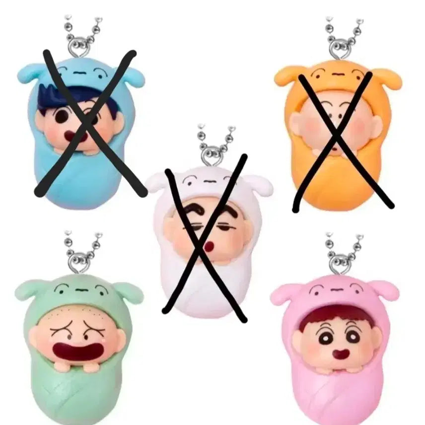 [BUNJANG] Crayon Shin-chan Swing Baby Carrier Gacha - Kazama &amp; Nene Bundle / 짱구 스윙 포대기 가챠 훈이 유리 일괄 팝니다