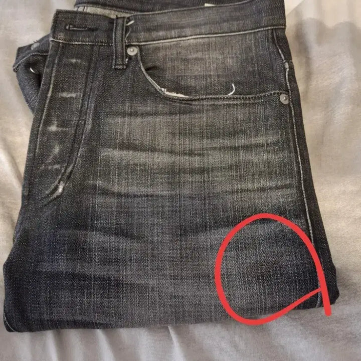[BUNJANG] Mod9 Mod1s Old Version Lonesome Cat Jeans / [31] 모드나인 Mod1s 구형 흑청 론섬캣