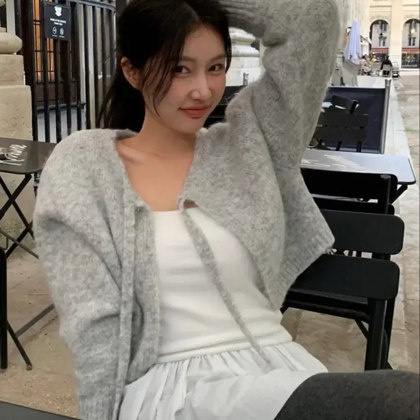 [BUNJANG] Lilykots Glow Cardigan Gray / 릴리코츠 글로우 가디건 그레이