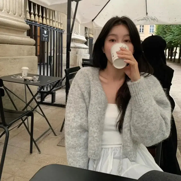 [BUNJANG] Lilykots Glow Cardigan Gray / 릴리코츠 글로우 가디건 그레이