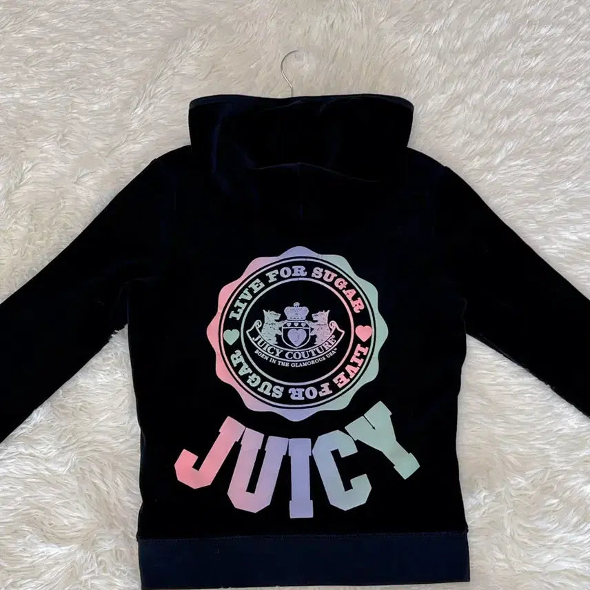 [BUNJANG] Juicy Couture Velvet Hoodie Zip-Up (US Version) / 유일매물) 쥬시꾸뛰르 벨벳 후드집업 미국판 y2k 오네갸루