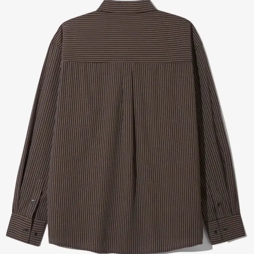 [BUNJANG] Base Moment Striped Western Shirt Dark Brown / 스트라이프 웨스턴 셔츠 다크 브라운(베이스모먼트)