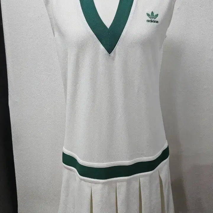 [BUNJANG] Adidas Ivory Three-Stripe Cardigan Dress Set S / 아디다스 아이보리 삼선 가디건  원피스 세트 S 90