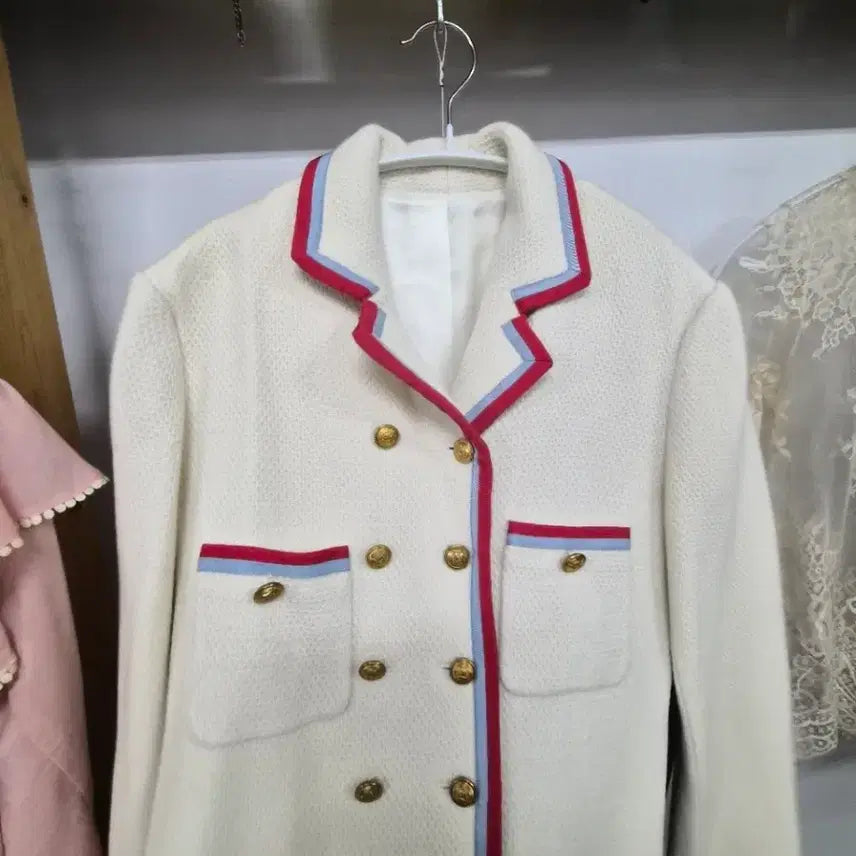 [BUNJANG] Suzy Tweed Colorblock Jacket / 수지 트위드 배색자켓