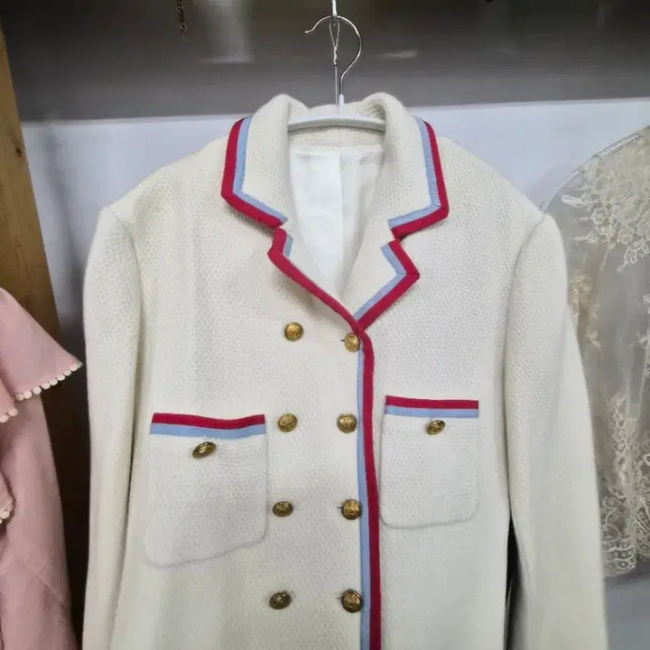 [BUNJANG] Suzy Tweed Colorblock Jacket / 수지 트위드 배색자켓