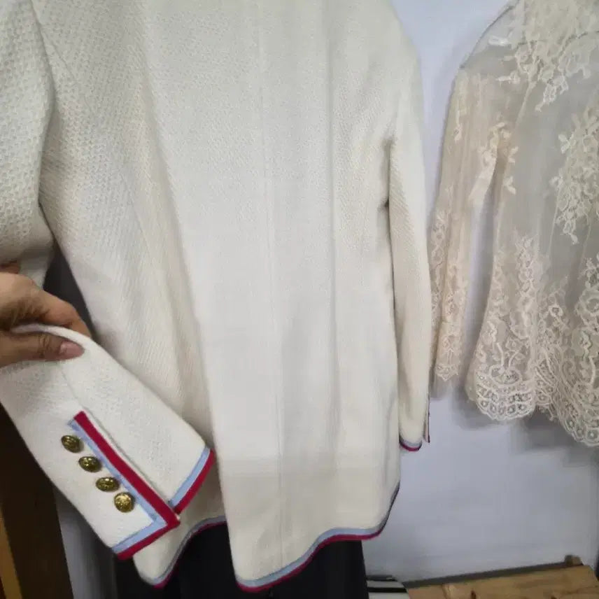 [BUNJANG] Suzy Tweed Colorblock Jacket / 수지 트위드 배색자켓
