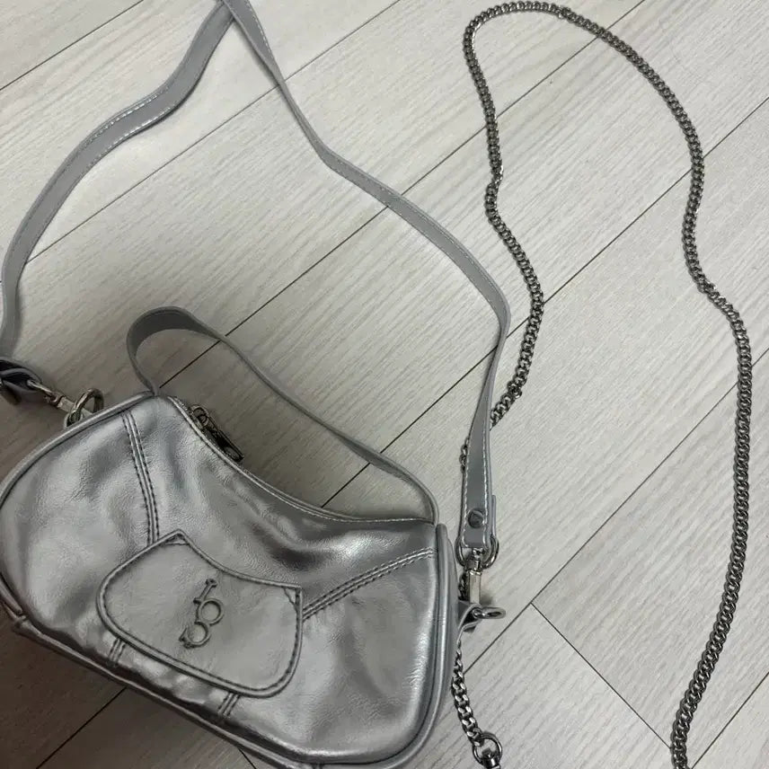 [BUNJANG] Illygo Signature Mini Bag Silver / 일리고 시그니처 미니백 실버