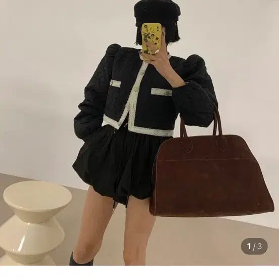 [BUNJANG] Black Quilted Jacket / 퀼팅자켓 새상품