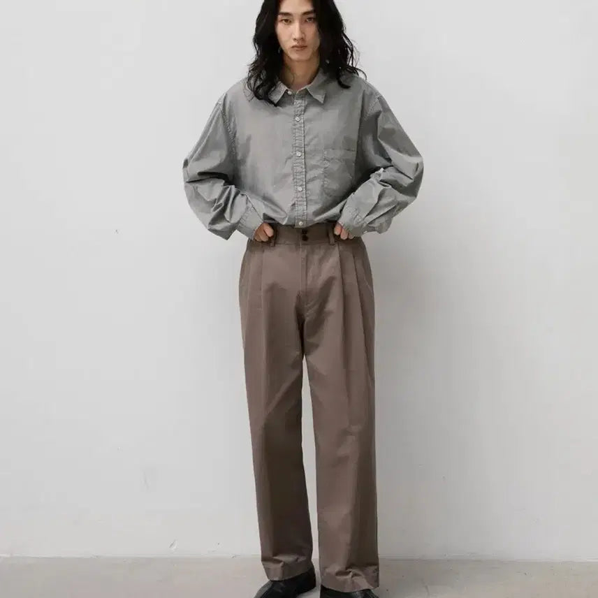 [BUNJANG] Anotheroffice Santiago Chino Dark Mink Trousers / 어나더오피스 23AW 산티아고 치노 다크밍크 04