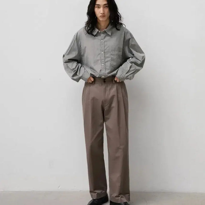 [BUNJANG] Anotheroffice Santiago Chino Dark Mink Trousers / 어나더오피스 23AW 산티아고 치노 다크밍크 04