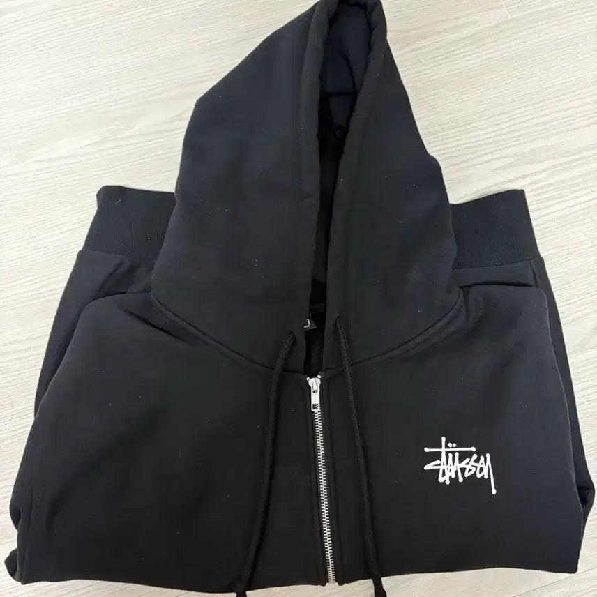 [BUNJANG] Stüssy Black Zip-Up Hoodie (M) / 스투시 블랙 후드집업m