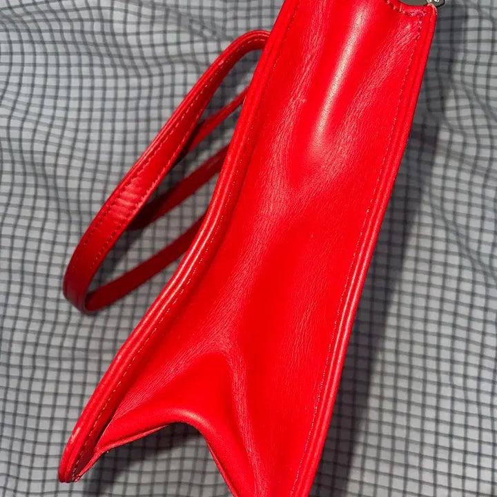 [BUNJANG] Courreges Vintage Red Stitch Mini Tote Bag / 꾸레쥬 빈티지 토트백 레드 스티치 가방 미니백 판매