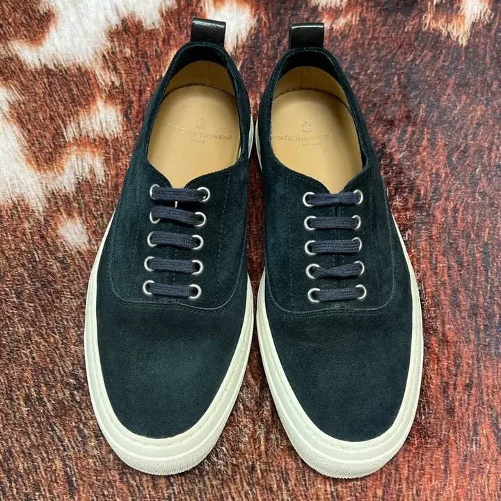 [BUNJANG] Officina Slowear Black Suede Sneakers / [40] 오피치나 슬로웨어 블랙 스웨이드 스니커즈