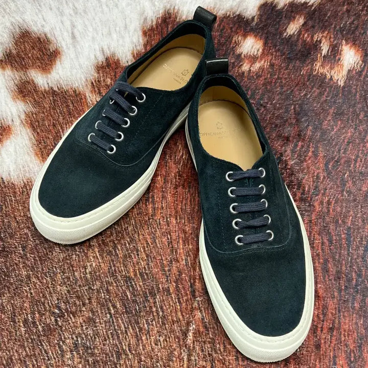 [BUNJANG] Officina Slowear Black Suede Sneakers / [40] 오피치나 슬로웨어 블랙 스웨이드 스니커즈